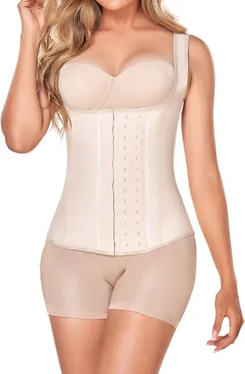 Ann Chery Corset Waist Trainer for Womens Weight Loss - Colombian Waist Cincher With Straps - 3 Hook Vest Body Shaper