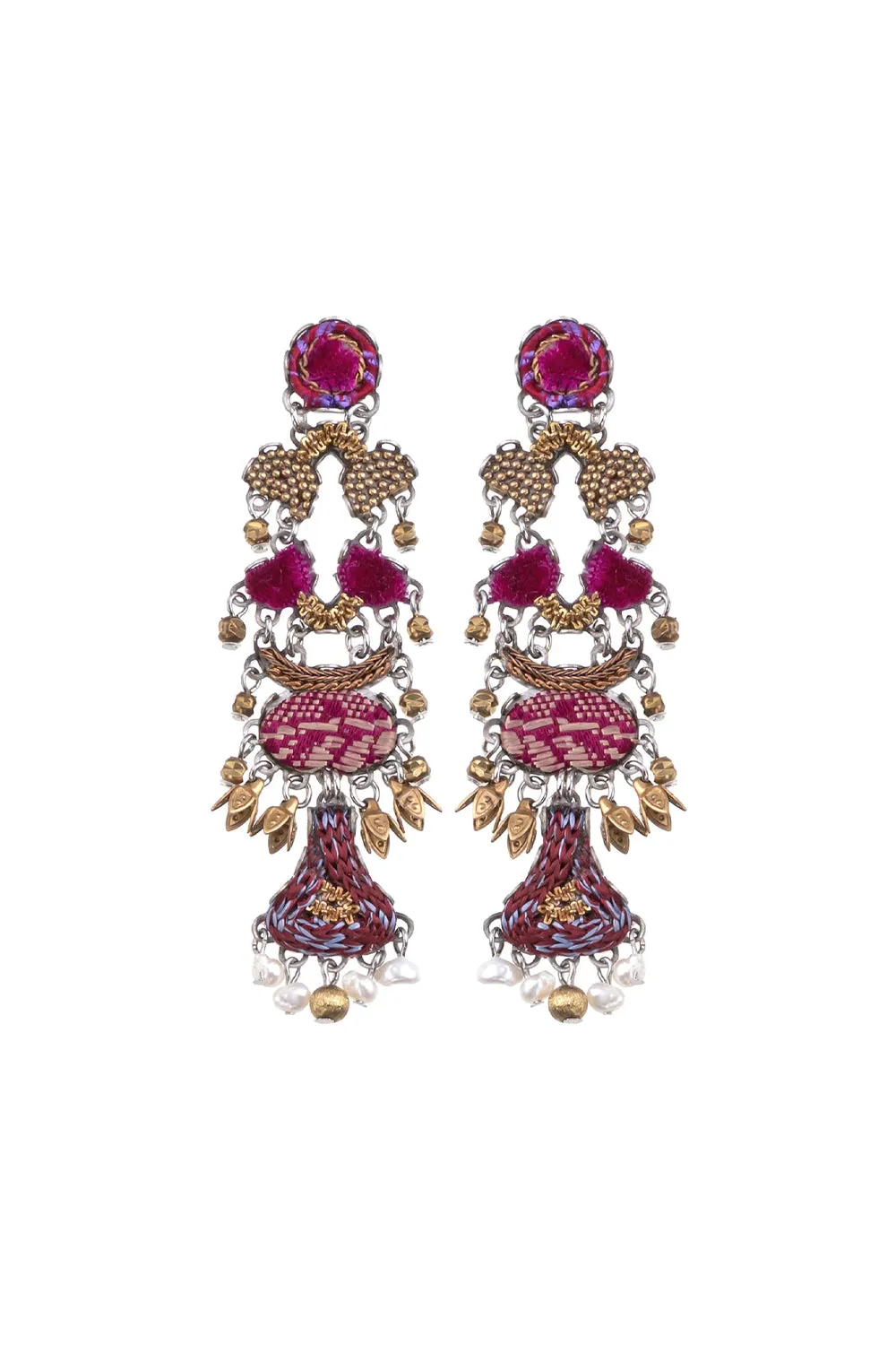 AYALA BAR RED COOL LONG EARRINGS