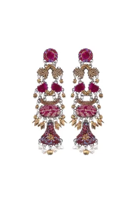 AYALA BAR RED COOL LONG EARRINGS