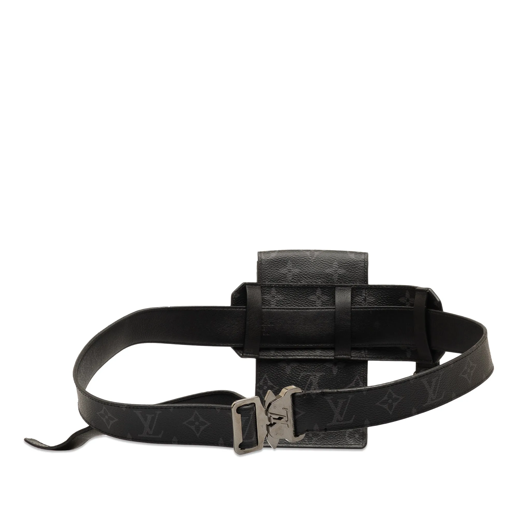 Black Louis Vuitton Monogram Eclipse Utility Side Bag Belt