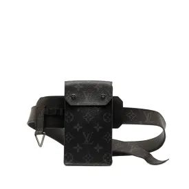 Black Louis Vuitton Monogram Eclipse Utility Side Bag Belt