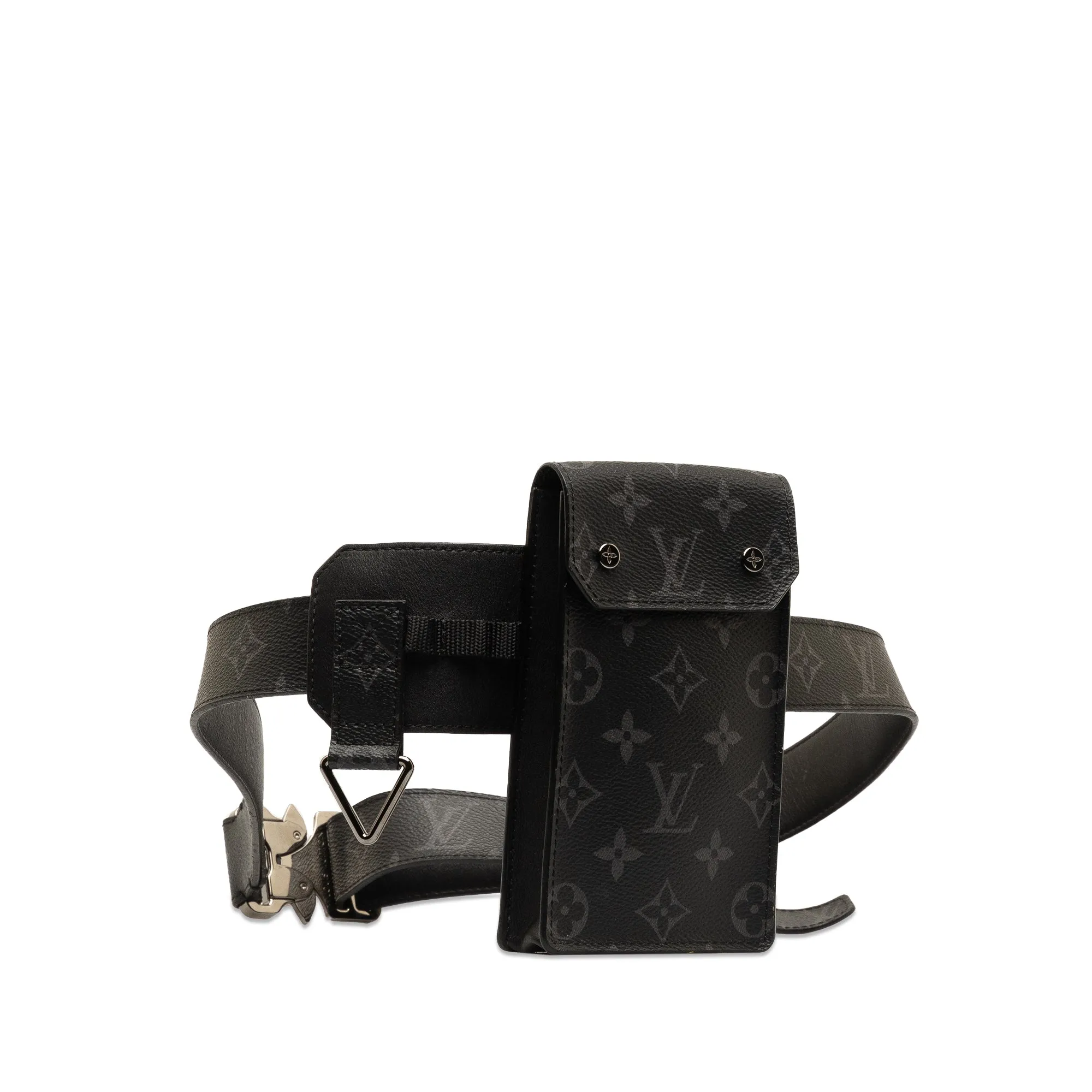 Black Louis Vuitton Monogram Eclipse Utility Side Bag Belt