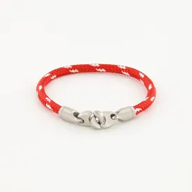 Contender Single Wrap Rope Bracelet with Stainless Steel Brummels