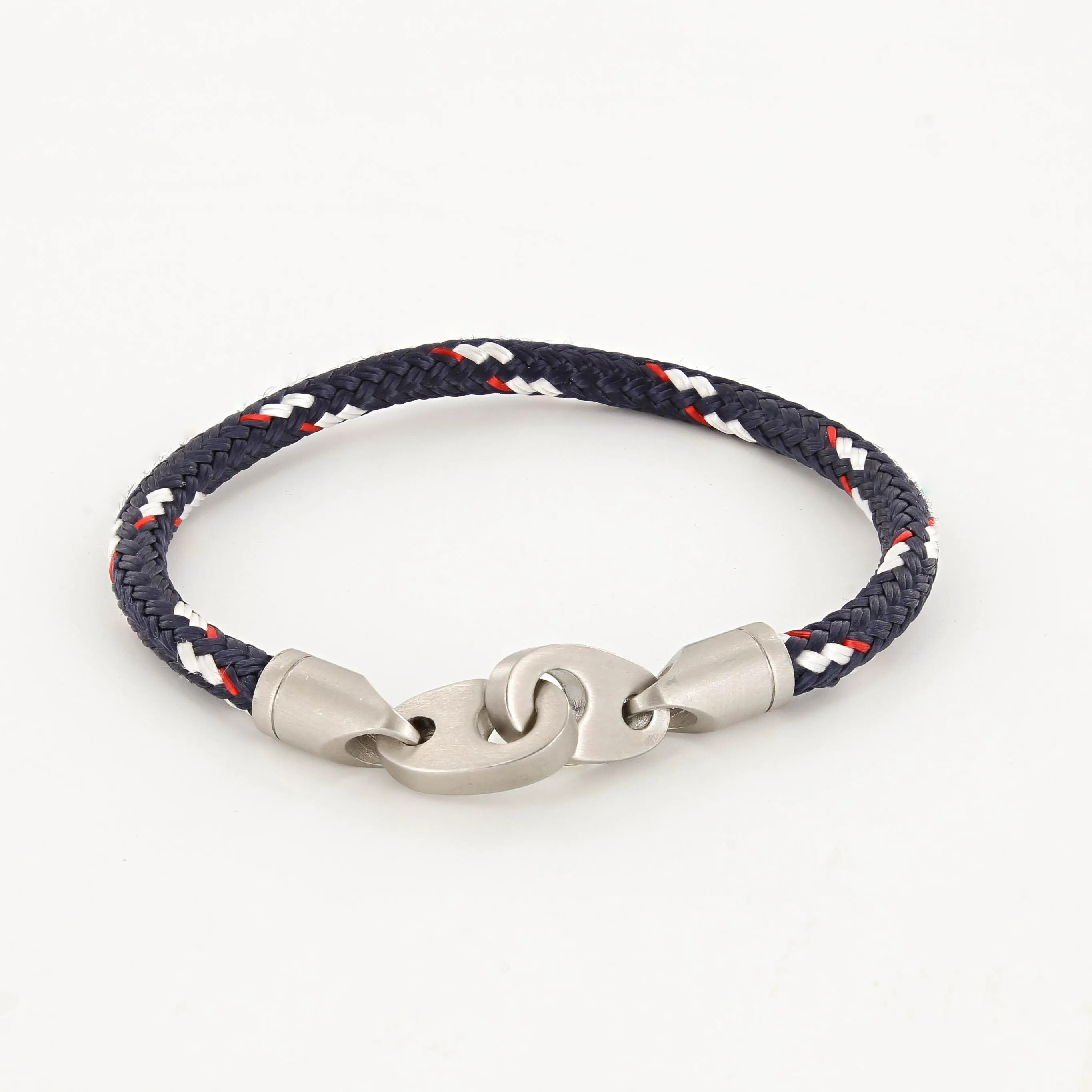 Contender Single Wrap Rope Bracelet with Stainless Steel Brummels