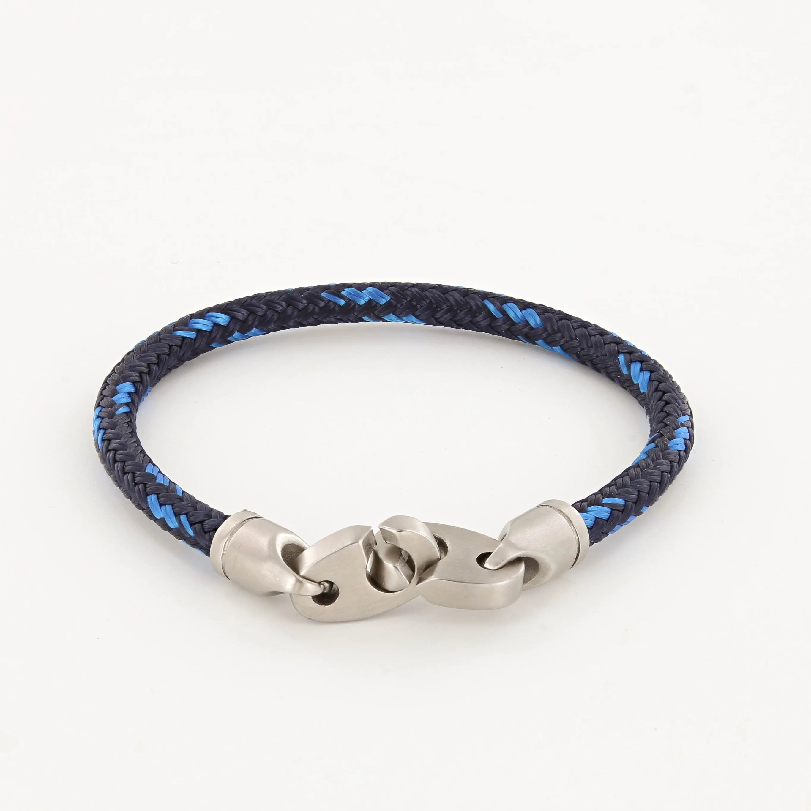 Contender Single Wrap Rope Bracelet with Stainless Steel Brummels