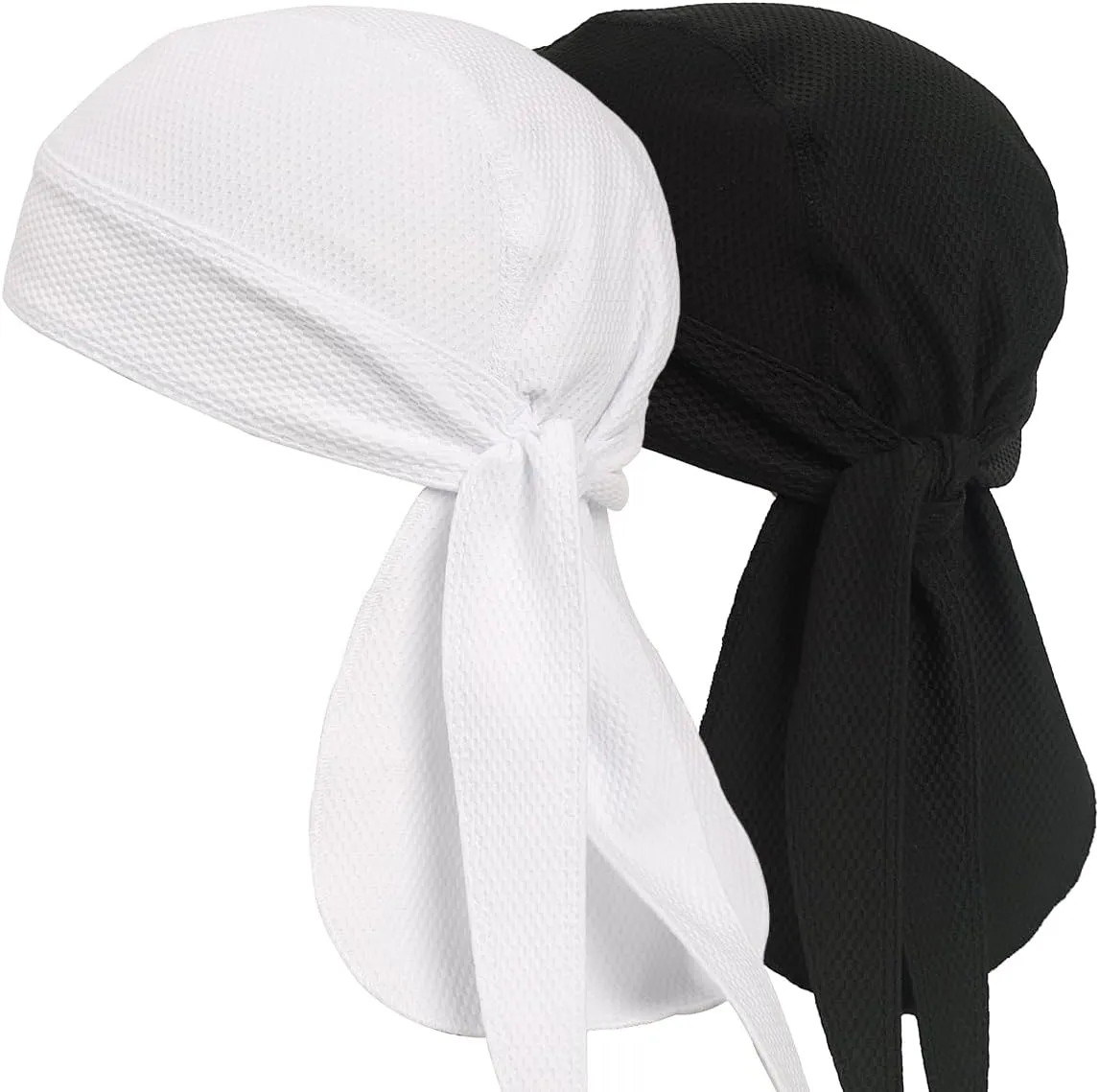 Cooling Helmet Liner Do Rag Skull Cap for Men Sweat Cycling Beanie - Pirate Bandana 2Pcs