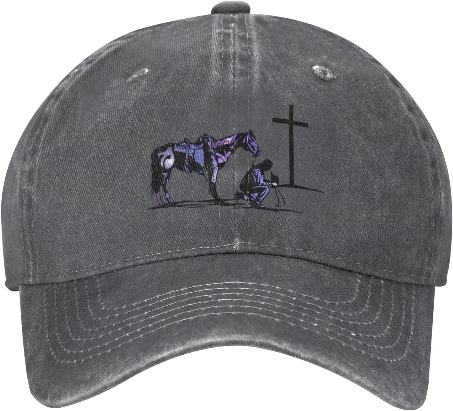 Cowboy Horse Prayer Unisex Adult Baseball Hat Sports Outdoor Cowboy Cap for Men and Women Snapback