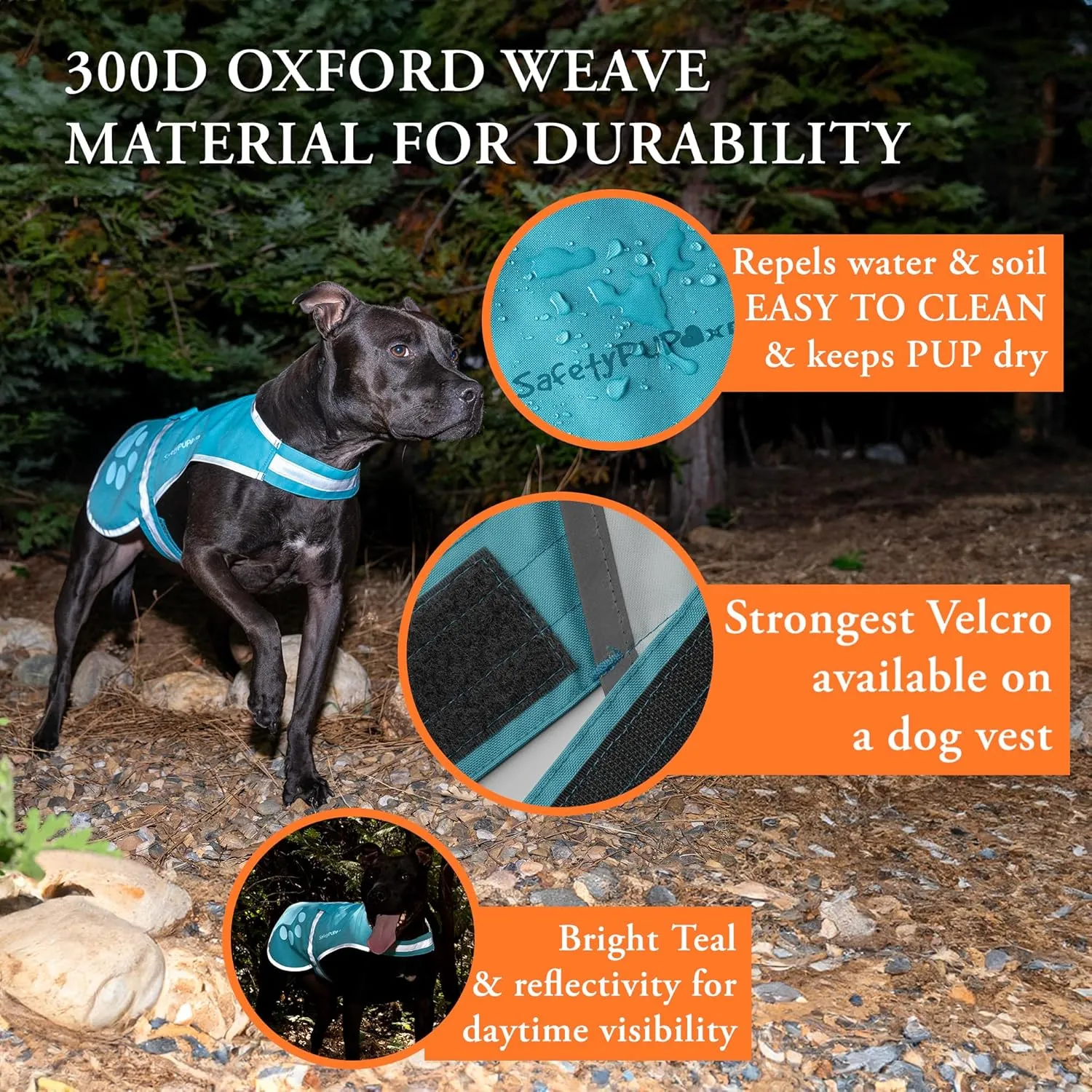 Dog Reflective Vest  Multiple Color Options with Hi-Vis Fluorescent Visibility Helping to Safeguard Your Pet On/Off Leash in Urban & Rural Areas