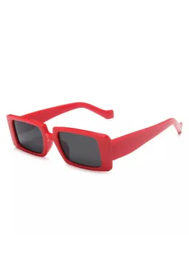 Fashion Red Rectangle Glasses