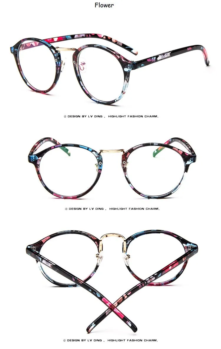Fashion Transparent round glasses clear frame Eye Glasses Frame