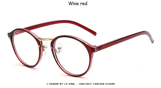 Fashion Transparent round glasses clear frame Eye Glasses Frame