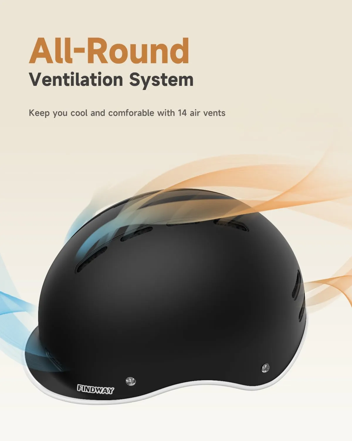 Findway Pro Bike Helmet for Adults,Adjustable Cycling Helmet for Men & Women [Safety Certified] Bicycle Helmet for Commuting, Road Biking, Skating with Adjustable Dial