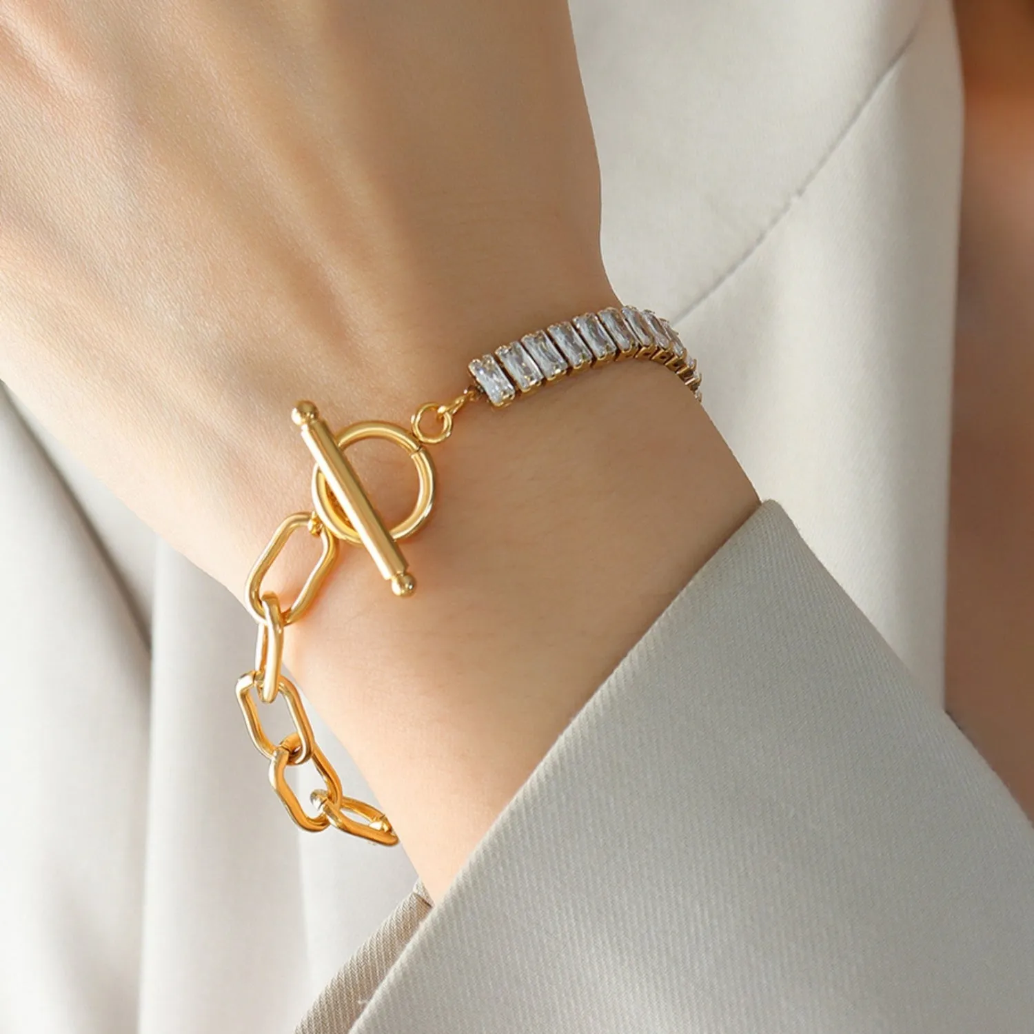 Gold Plated Link Bracelet
