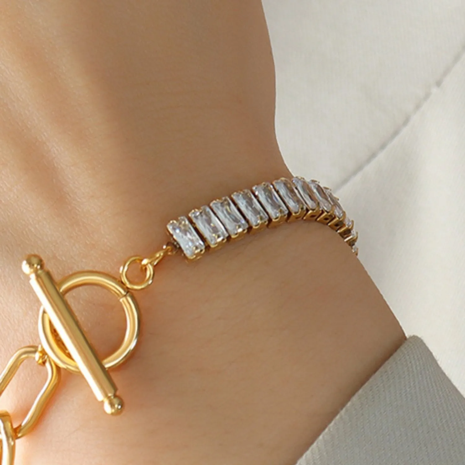 Gold Plated Link Bracelet