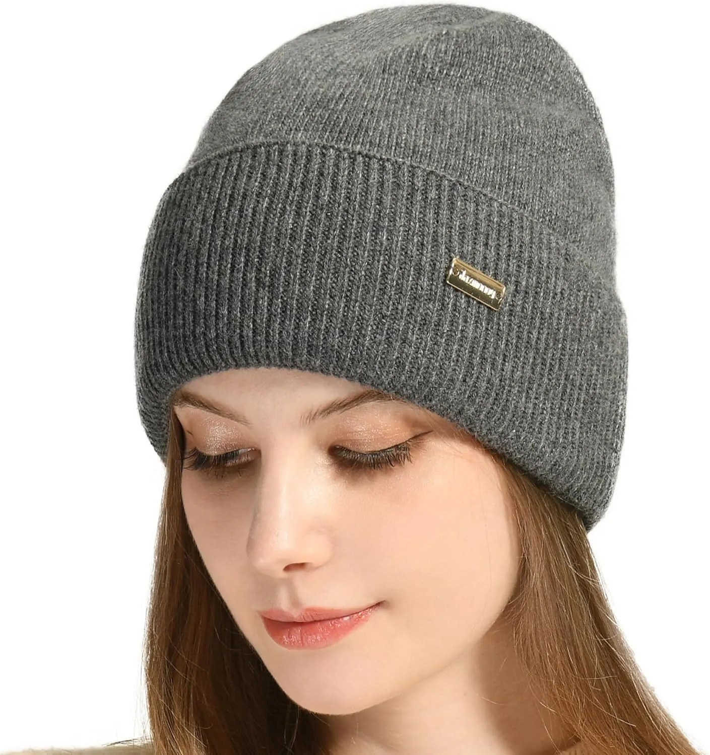 jaxmonoy Knit Beanies Winter Hats for Women and Men Soft Warm Double Layer Ladies Skull Beanie caps