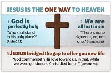 Jesus Is The One Way (Mini Gospel Tract Card - Packet of 100 - KJV)
