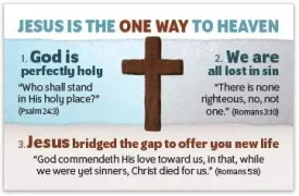 Jesus Is The One Way (Mini Gospel Tract Card - Packet of 100 - KJV)