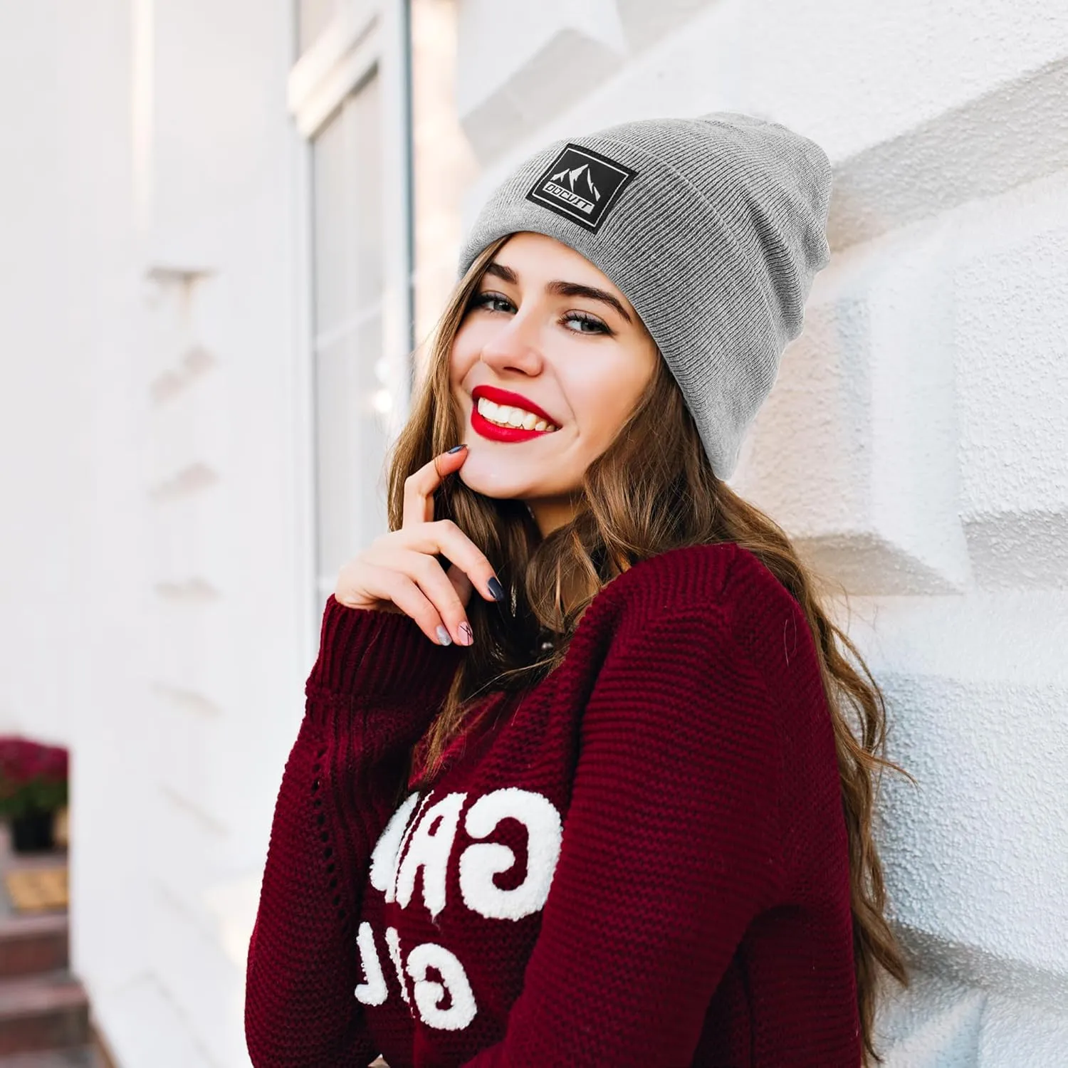 Knit Cuffed Beanie Warm Winter Hats Unisex Skull Knit Cap Fashion Ski Hat for Men and Women