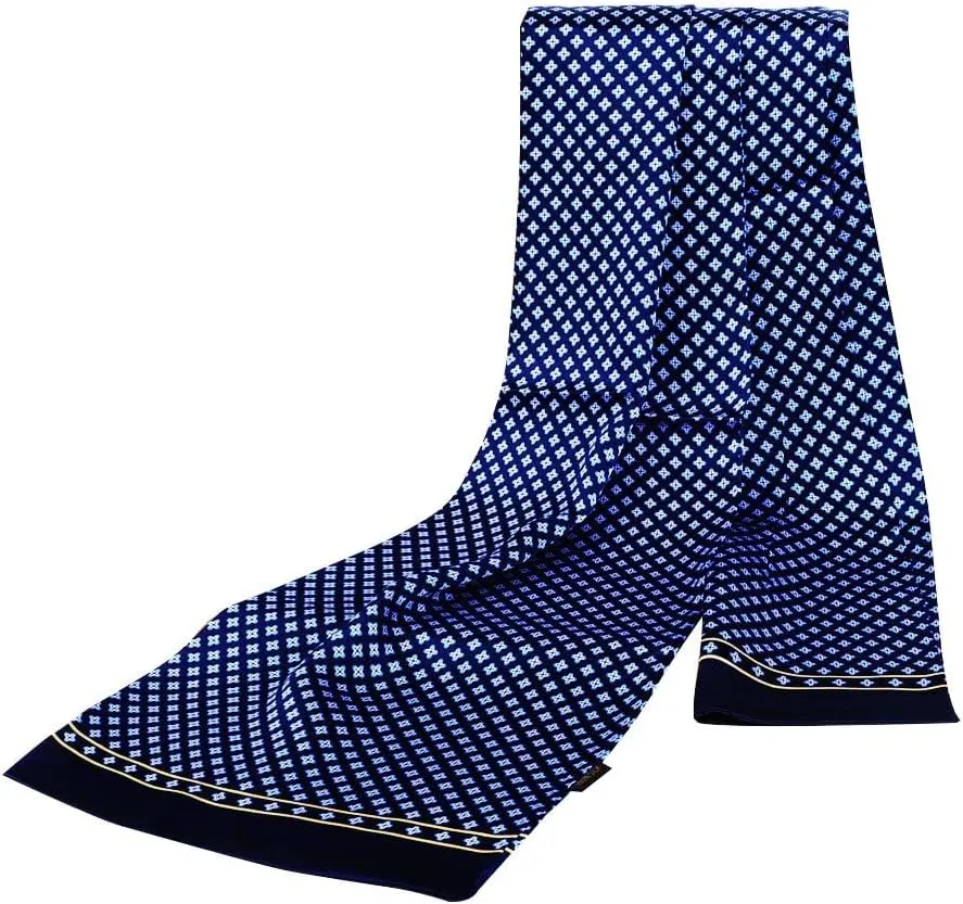 Lonxu Fashion Mens 100% Silk Long Scarf/Cravat Scarives Double Layer
