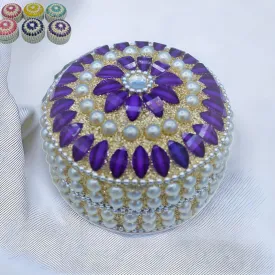 LOVENSPIRE Pearl Jewelry Box for Women Jewelry Travel Case Indian Festival Favor Wedding Pooja Diwali Gift Jewelry Organizer for Mother??s Day Anniversary Housewarming