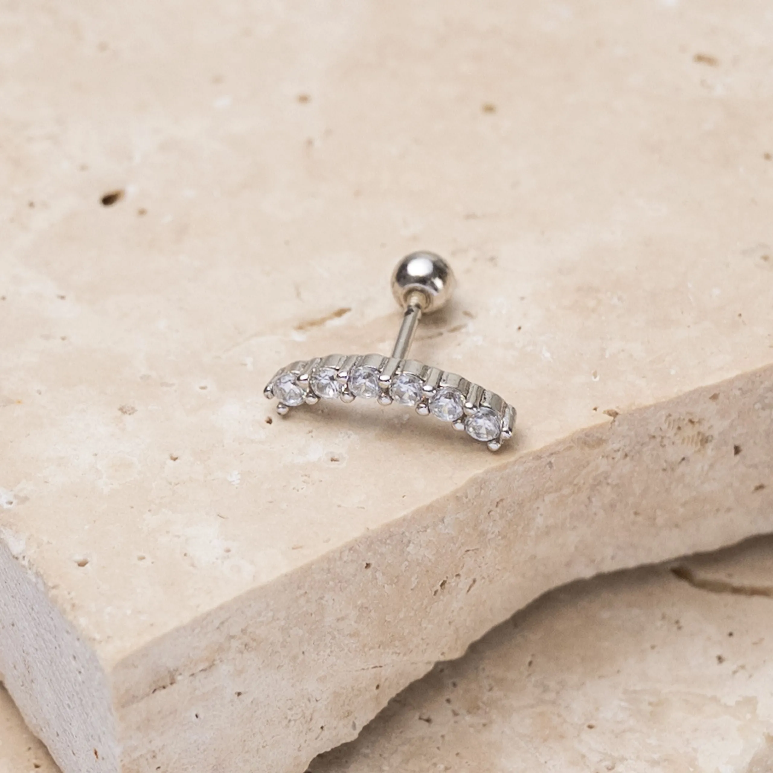 Luna 14k gold plated earring - single stud