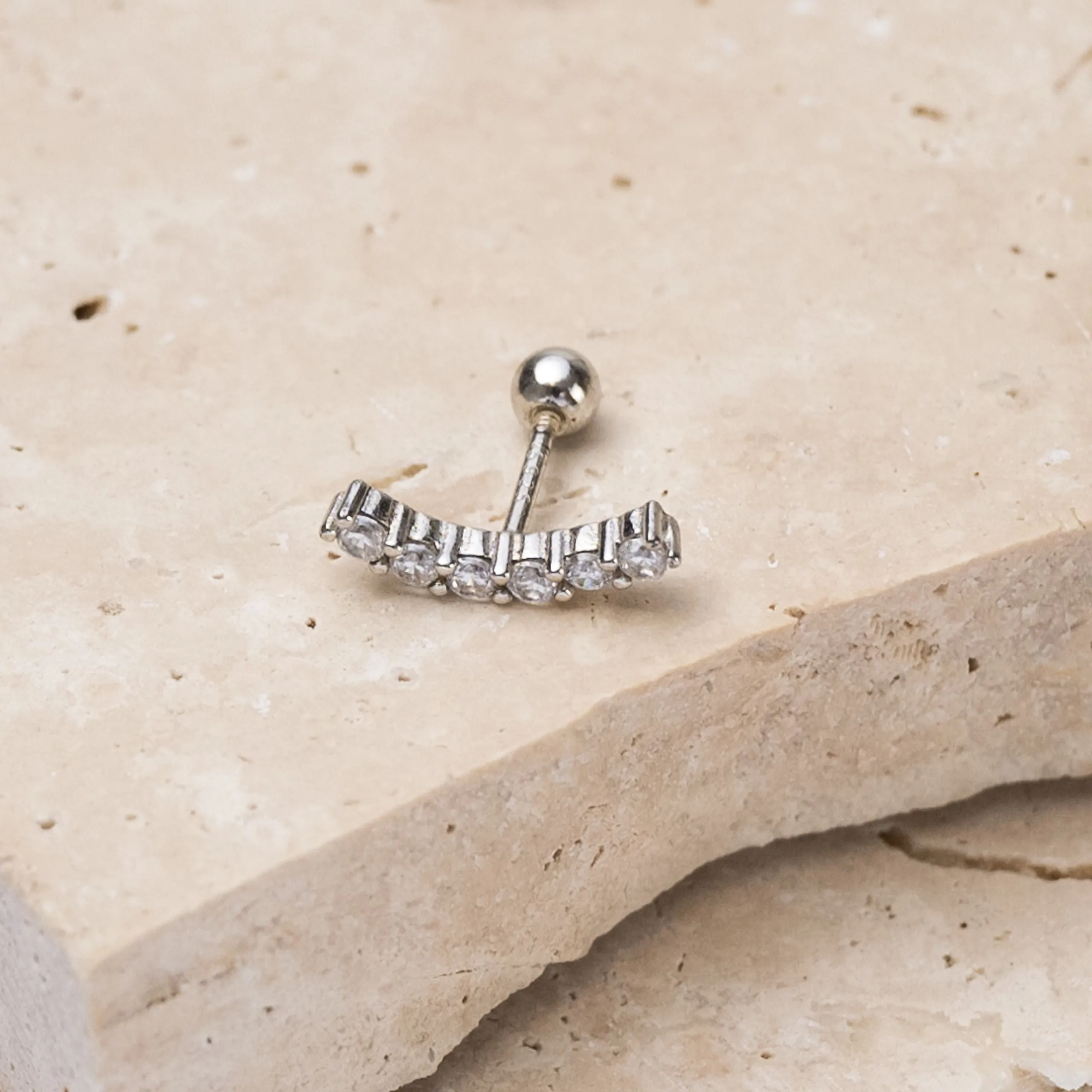 Luna 14k gold plated earring - single stud