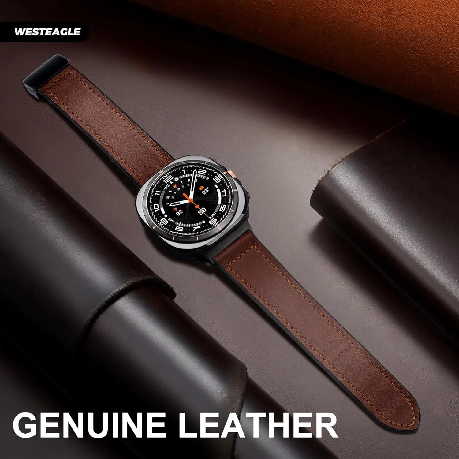 Magnetic Genuine Leather Watch Band Compatible with Google Pixel Watch 2 3 1 41mm Magnetic Buckle Design Adjustable Classic Wristbands Accessories Replacement Straps for Men and Women
