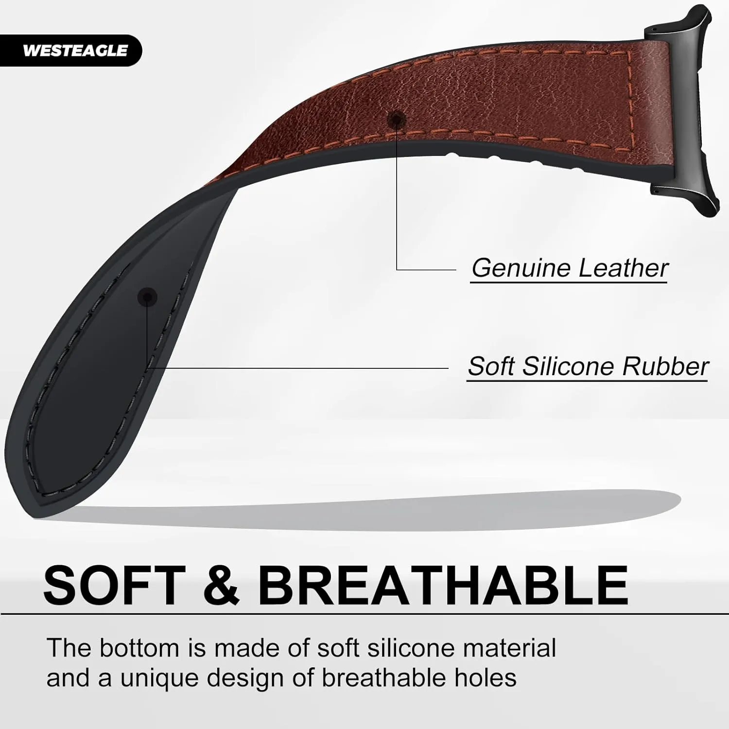 Magnetic Genuine Leather Watch Band Compatible with Google Pixel Watch 2 3 1 41mm Magnetic Buckle Design Adjustable Classic Wristbands Accessories Replacement Straps for Men and Women