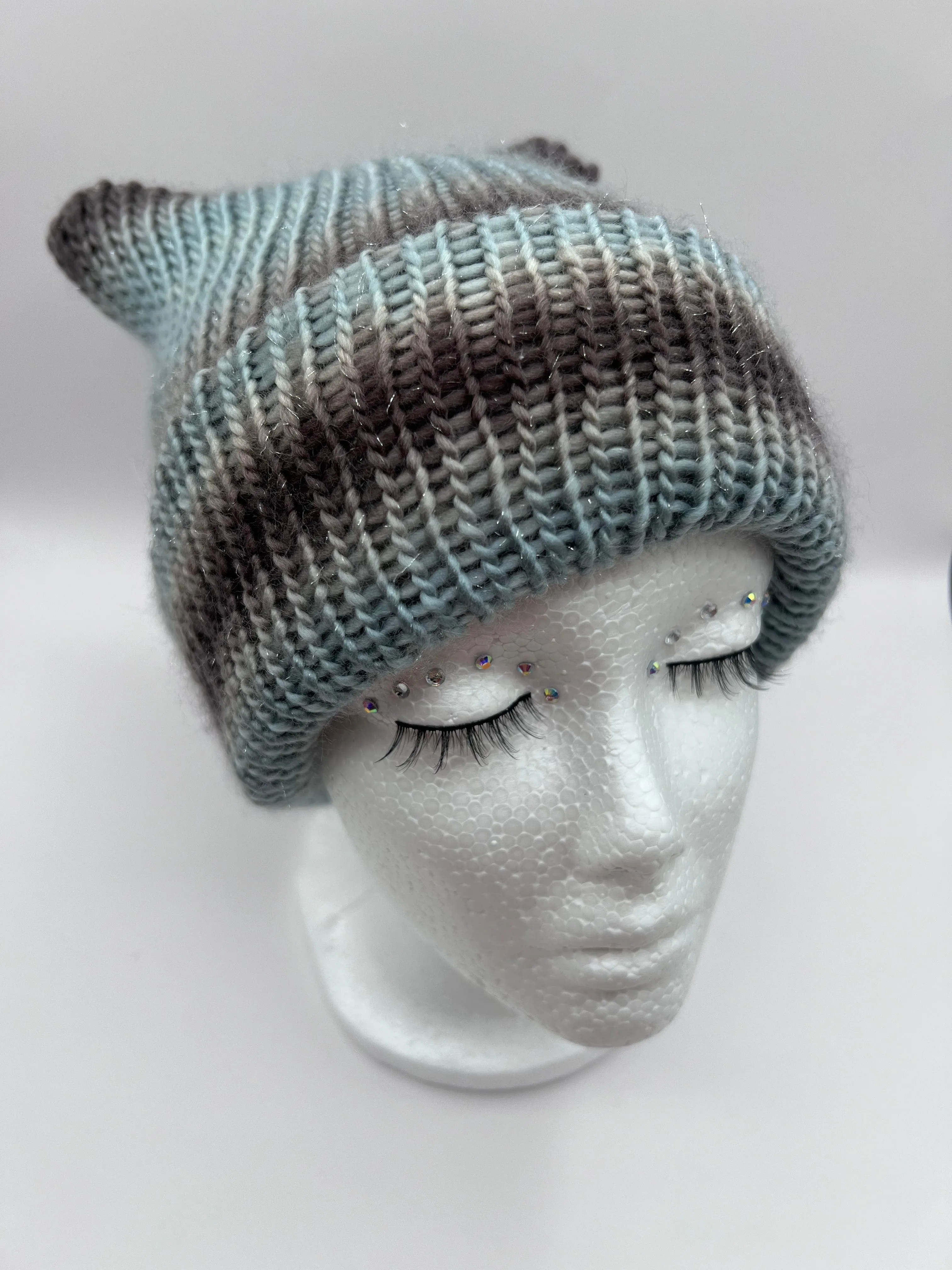 Meow Multicolor Knit Beanie