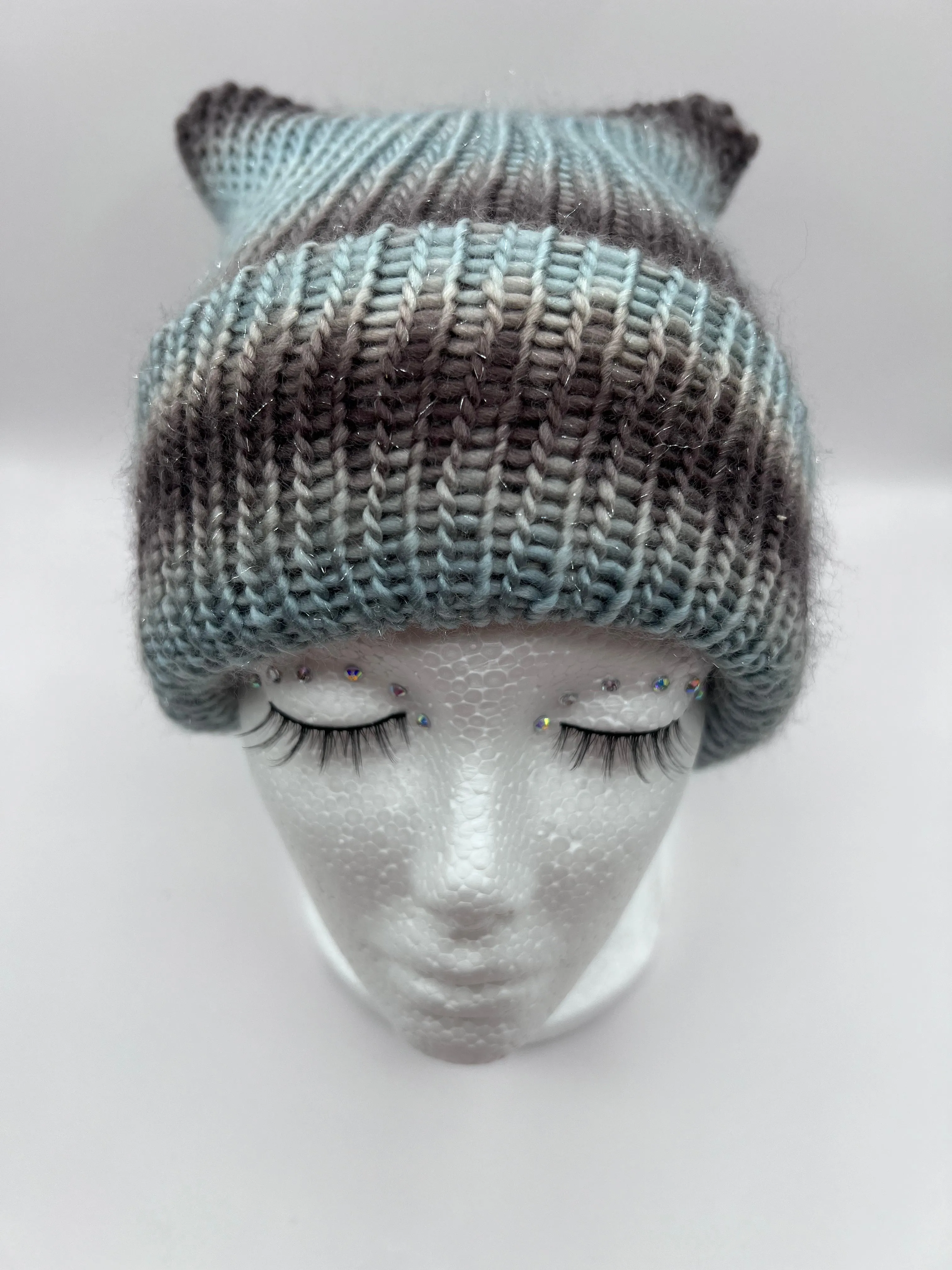 Meow Multicolor Knit Beanie