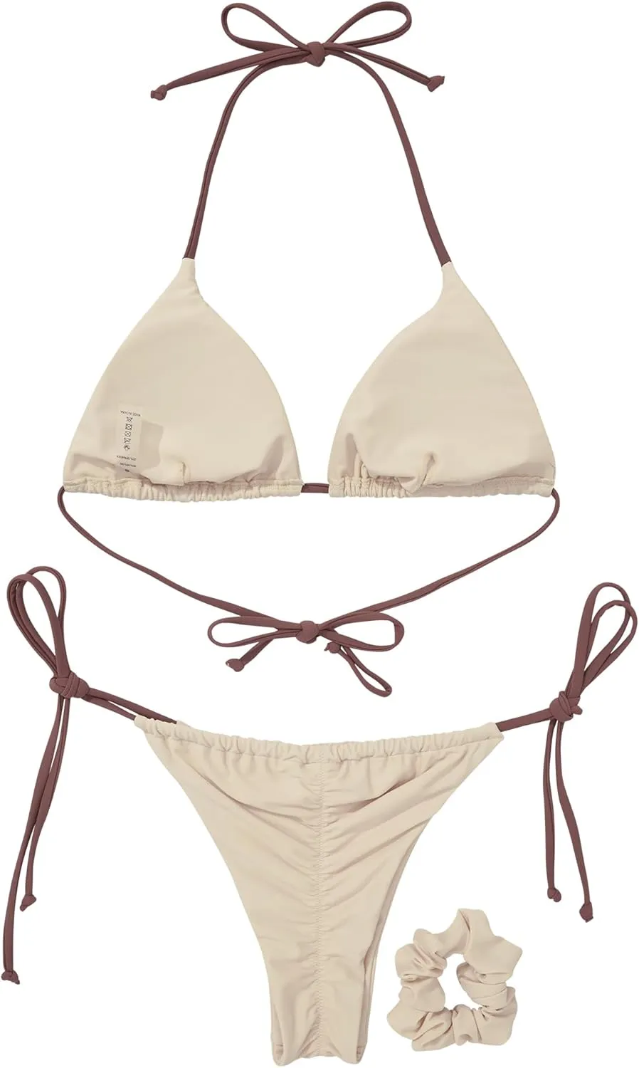 MOSHENGQI Women Sexy Brazilian Bikini 2 Piece Spaghetti Strap Top Thong Swimsuit Bathing Suit
