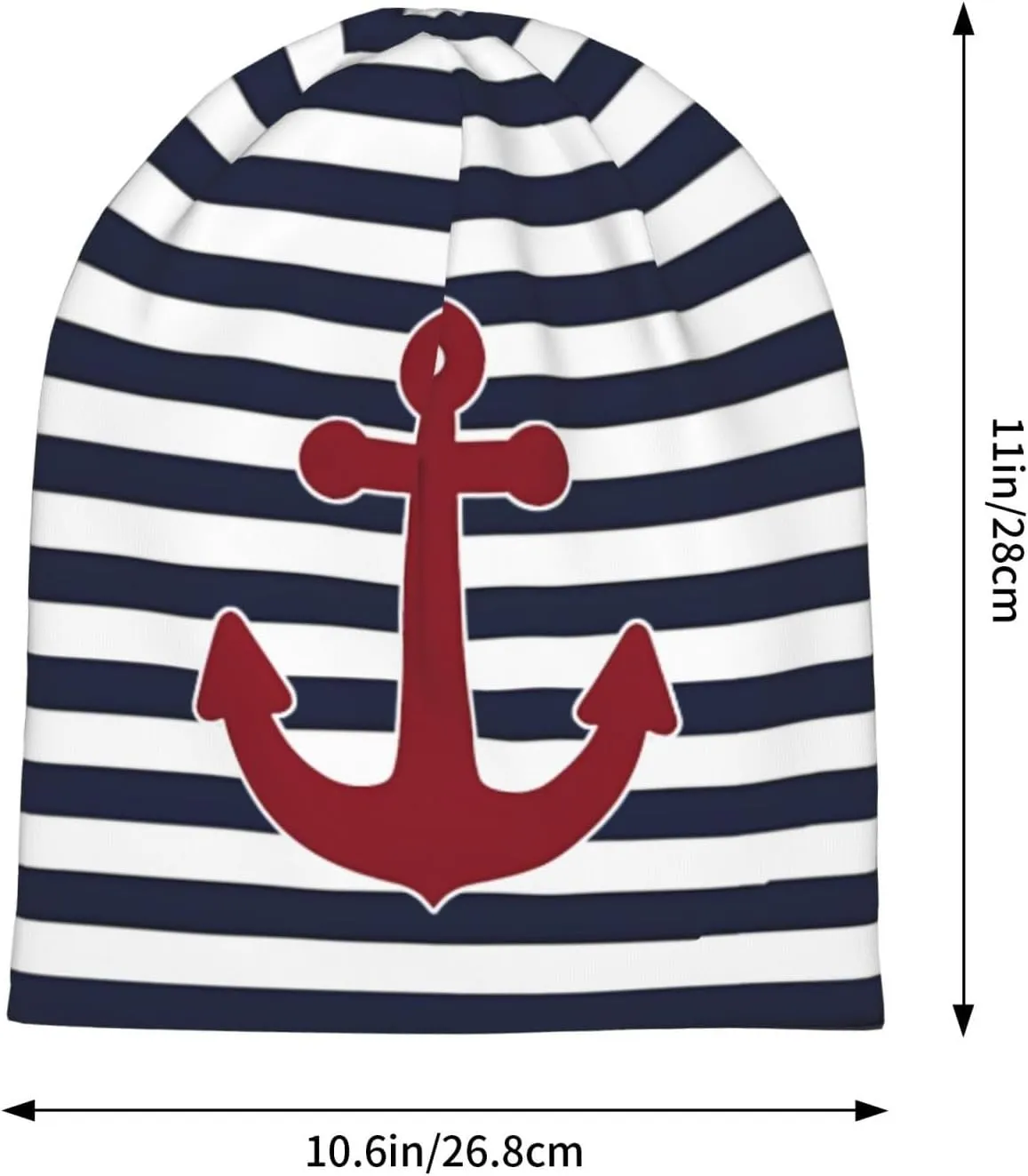 Nautical Anchor Knit Beanie Hat Adults Stretch Knitted Skull Beanies Cap Hats for Women Men