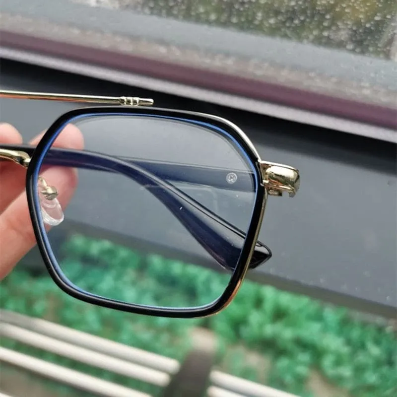 NEW Double Bridge Square Anti-Blue Light Glasses