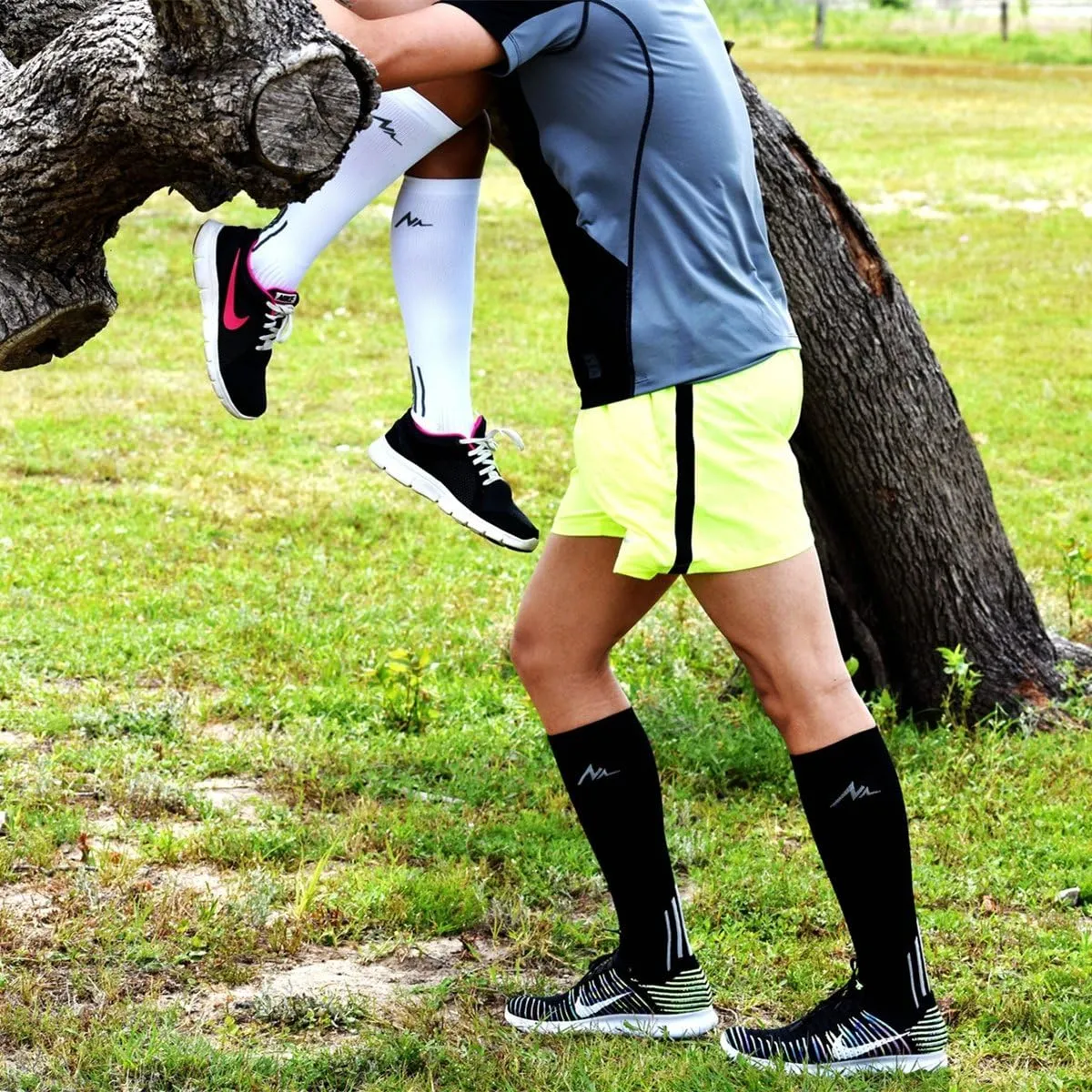 NEWZILL Medical Compression Socks for Women & Men Circulation 20-30 mmHg, Best for Running Athletic Hiking Travel Flight Nurses