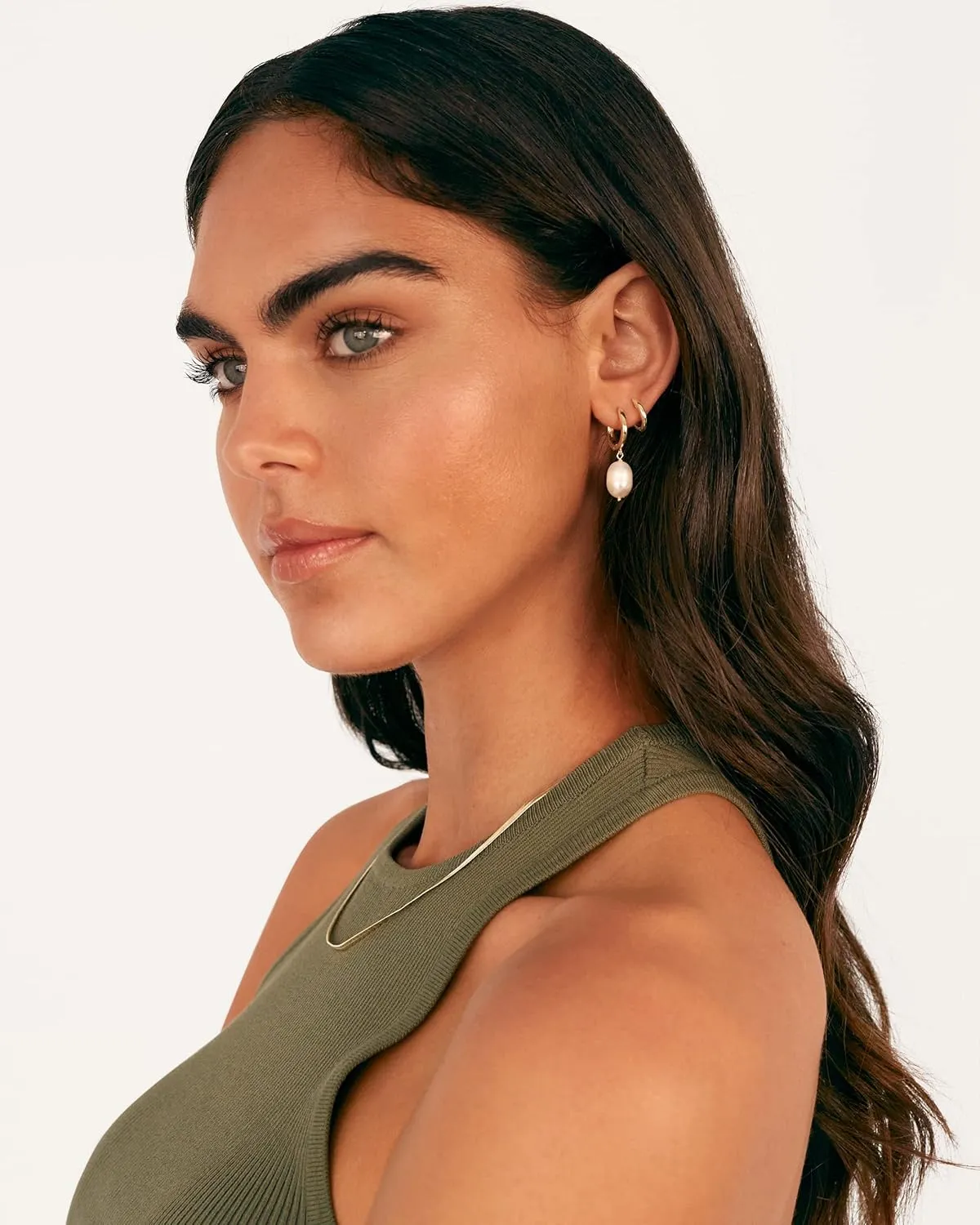 PAVOI 14K Gold Plated S925 Sterling Silver Post Lightweight Drop Dangle Huggie Hoop Earrings for Women | Star, Lock, Pearl, Cross, Lightening, Coin | Dainty Earrings