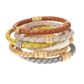 Pencils of Promise Braided Leather Bangles