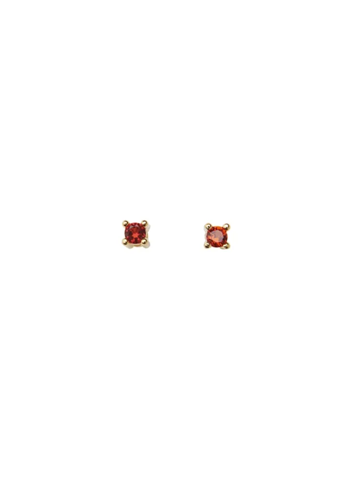 Pico Copenhagen - Cecilie Crystal Stud - Red