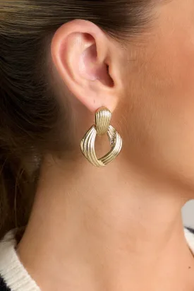 Recent Discovery Gold Textured Earrings
