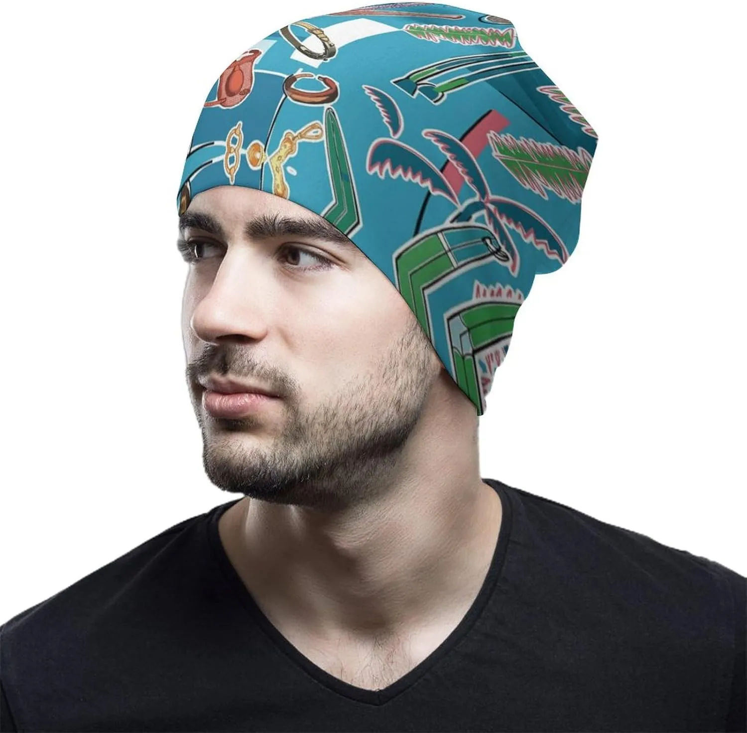 Skull Cap Beanie for Men Women, Soft Knit Chemo Hat for Hair Loss, Winter Warm Slouchy Beanie: Adjustable Size