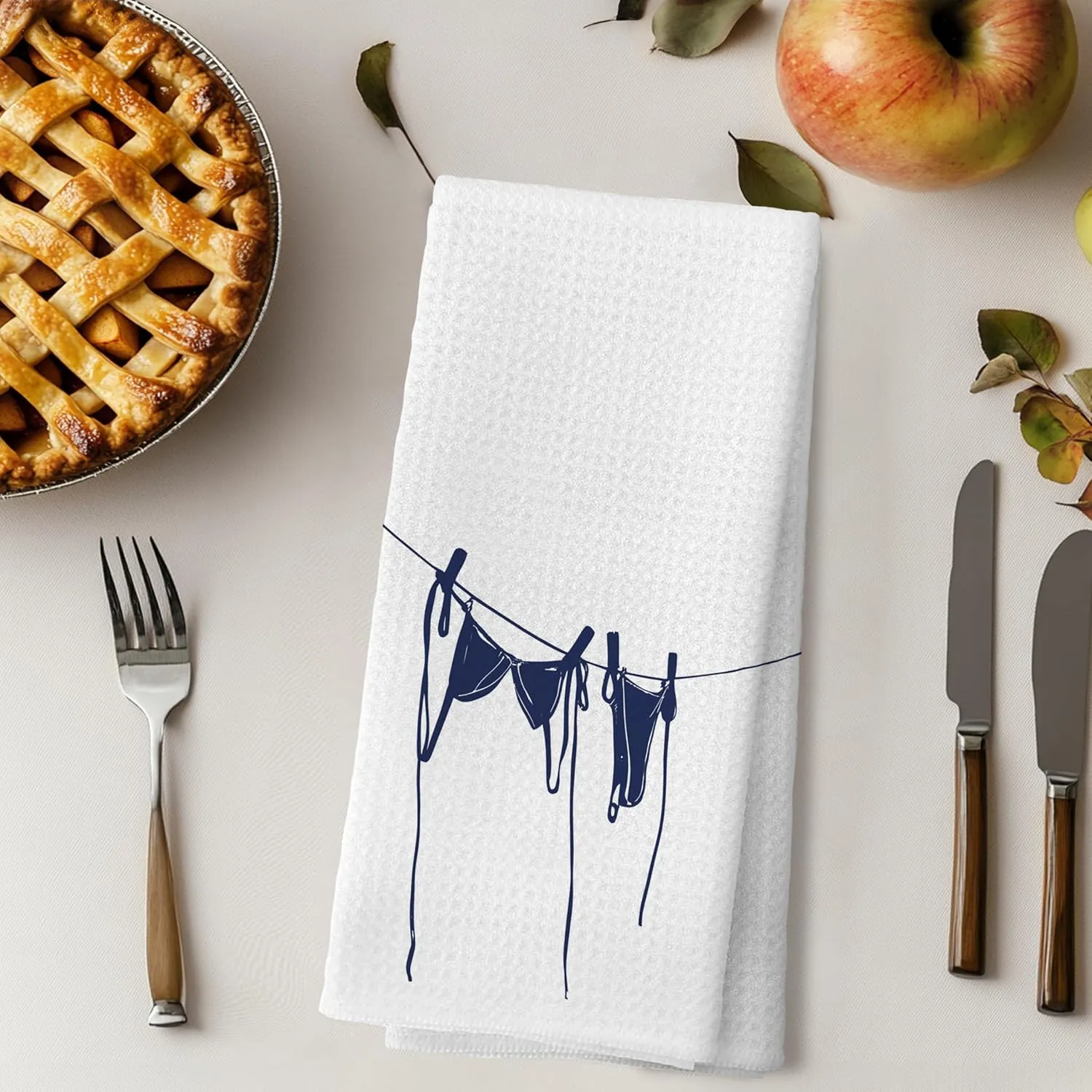 Summer Beach Coastal Hand Towels for Bathroom Decor, Coastal Beach Kitchen Towels, Minimalist Summer Wears Beachy Decorative Dish Tea Towels for Kitchen, 16x24 Inches