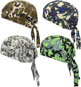 Sweat Wicking Doo Rag Cooling Dew Rag Helmet Liner Large Motorcycle Do Rags Head Wrap Bandana Skull Caps for Men and Women