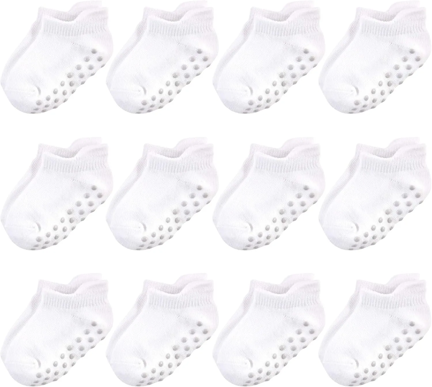 Touched by Nature Baby Girls' Organic Cotton Socks with Non-Skid Gripper for Fall Resistance