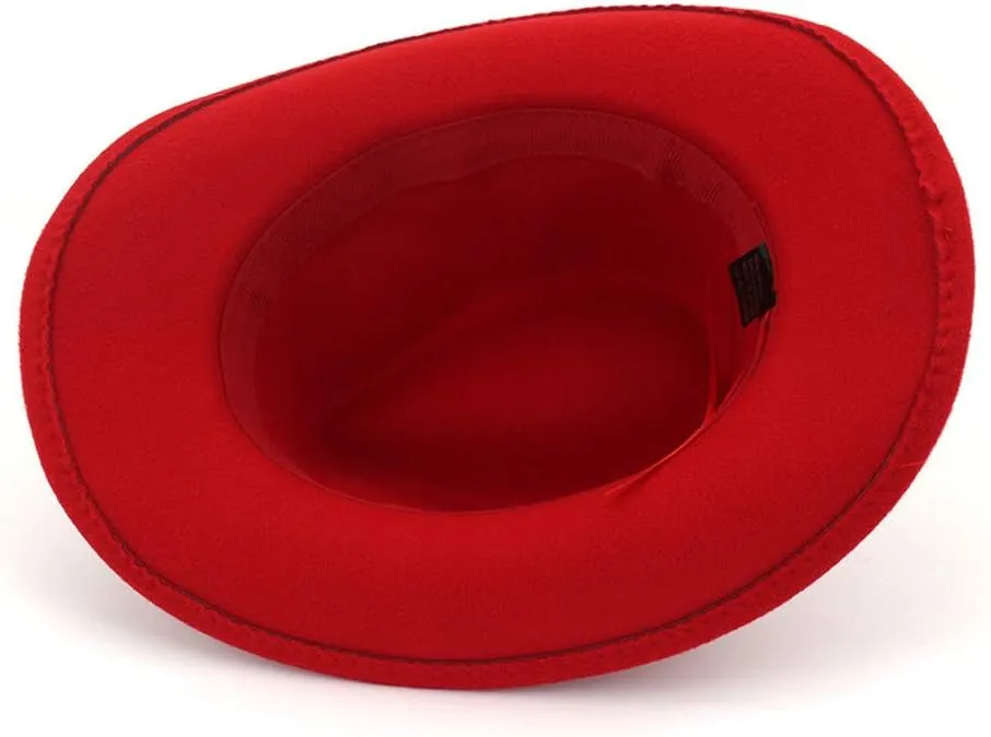 Unisex Solid Retro Fedora Roll up Wide Brim Hat Jazz Hat Dance Bridal Fashion Hat for Women Men