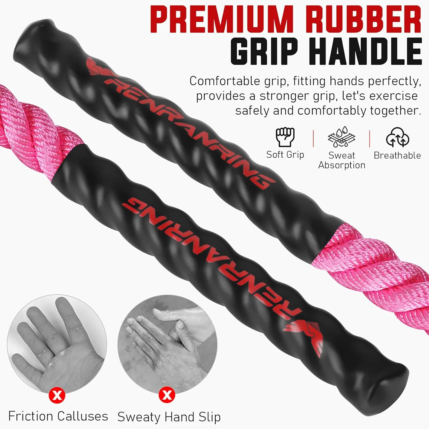 Weighted Jump Rope for Men and Women, 3lb 4lb 5lb Adult Heavy Skipping Rope, Jumprope for Fitness,Workout Equipment, Fitness Equipment for Home Gym Exercise,Improve Strength and Building Muscle