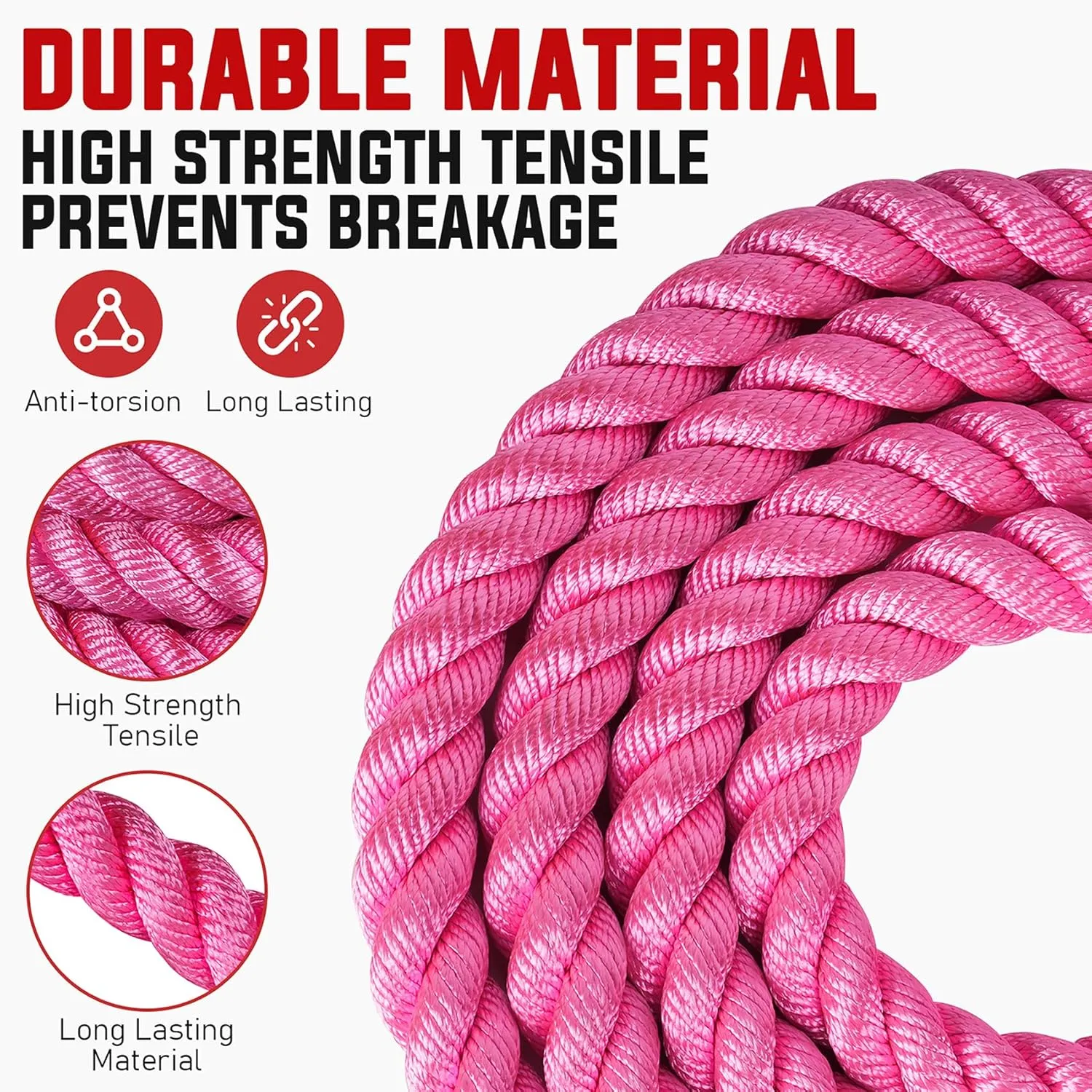 Weighted Jump Rope for Men and Women, 3lb 4lb 5lb Adult Heavy Skipping Rope, Jumprope for Fitness,Workout Equipment, Fitness Equipment for Home Gym Exercise,Improve Strength and Building Muscle