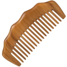 Wooden Comb, Labor Comb, Wide Tooth for Curls, Green Sandalwood for Women Hair Growth