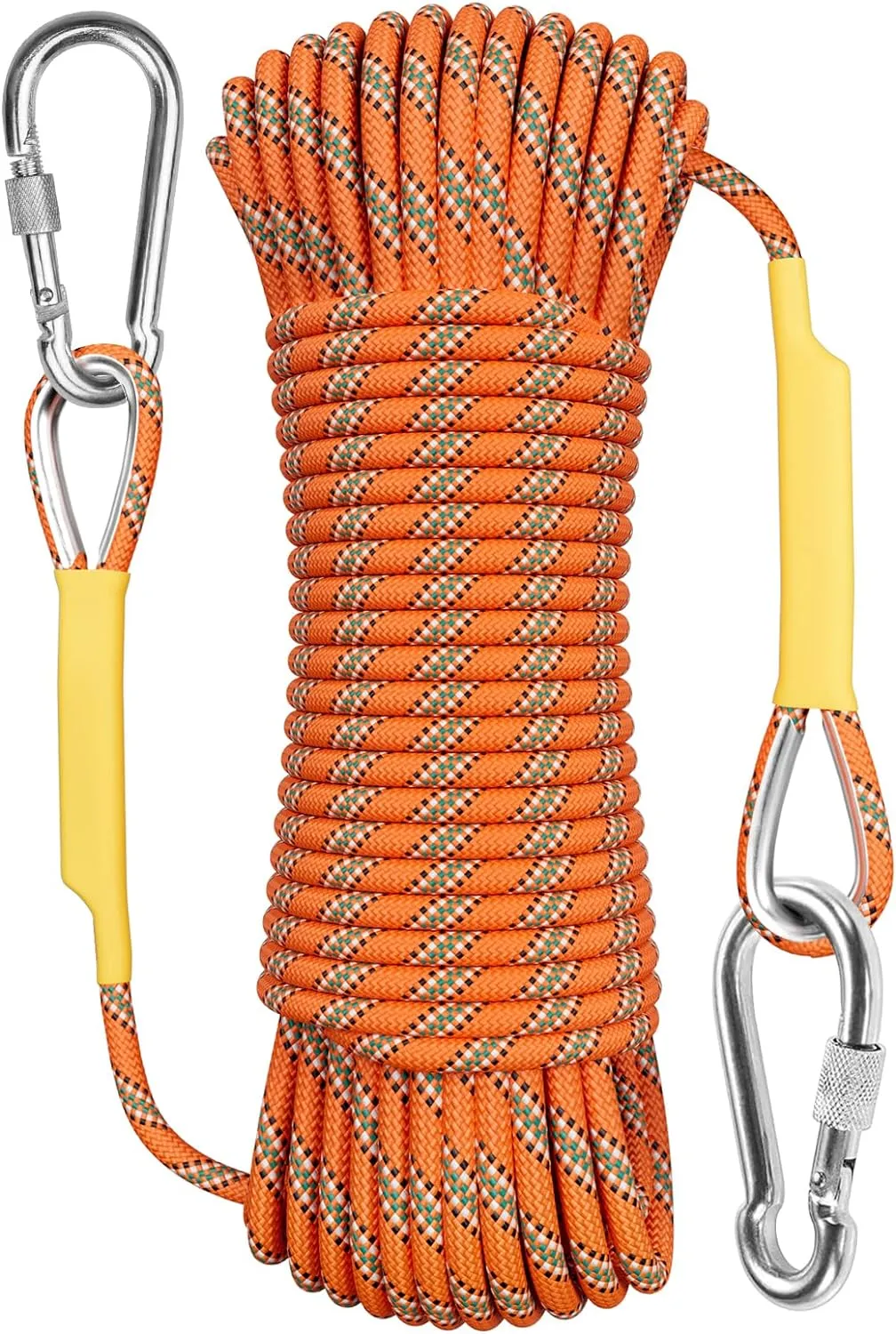 X XBEN Outdoor Climbing Rope 10M(32ft) 20M(64ft) 30M(96ft) 50M(160ft) 70M(230ft) 152M(500FT) 352M(1000FT) Static Rock Climbing Rope for Escape Rope Ice Climbing Equipment Fire Rescue Parachute