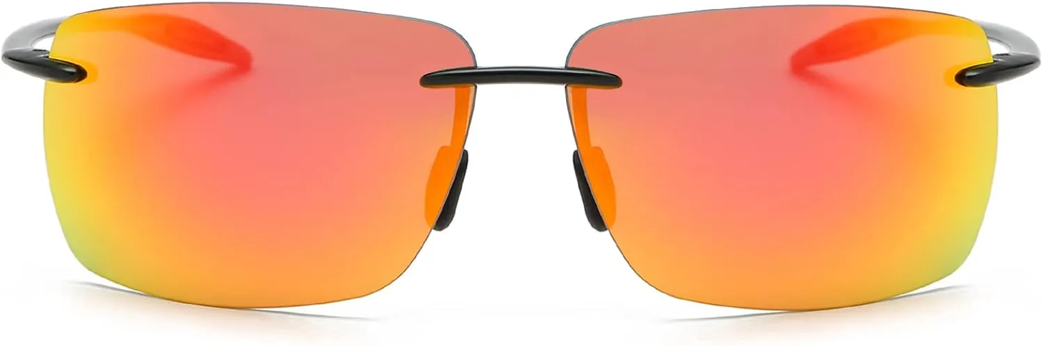 YIMI Rimless Polarized Sport Sunglasses for Men Women Driving Running Golf Glasses Anti Glare UV400 Protection Eyewear Shades