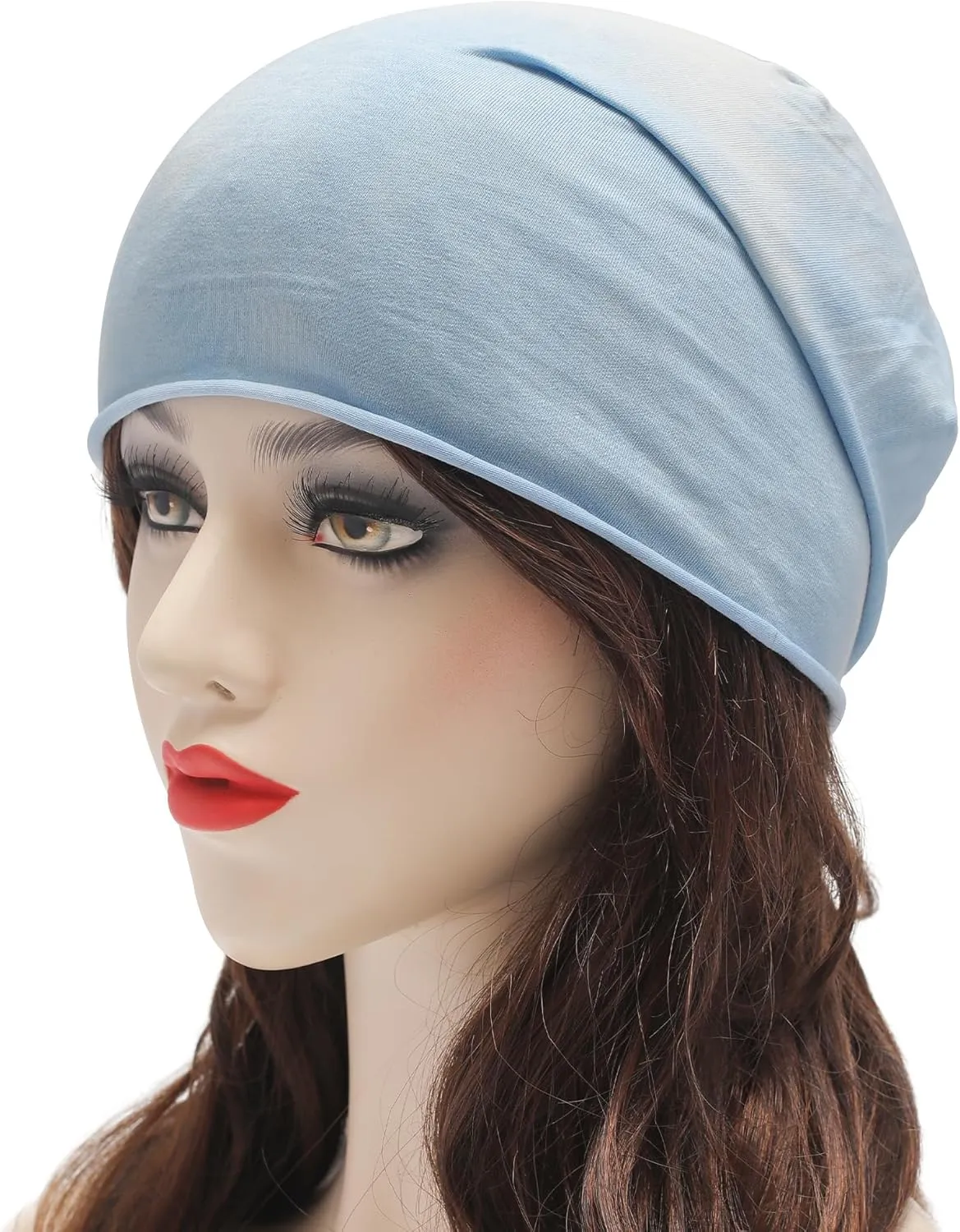 ZLYC Cotton Thin Slouchy Beanie Hat for Men Women Fashion Soft Stretch Knit Skull Cap