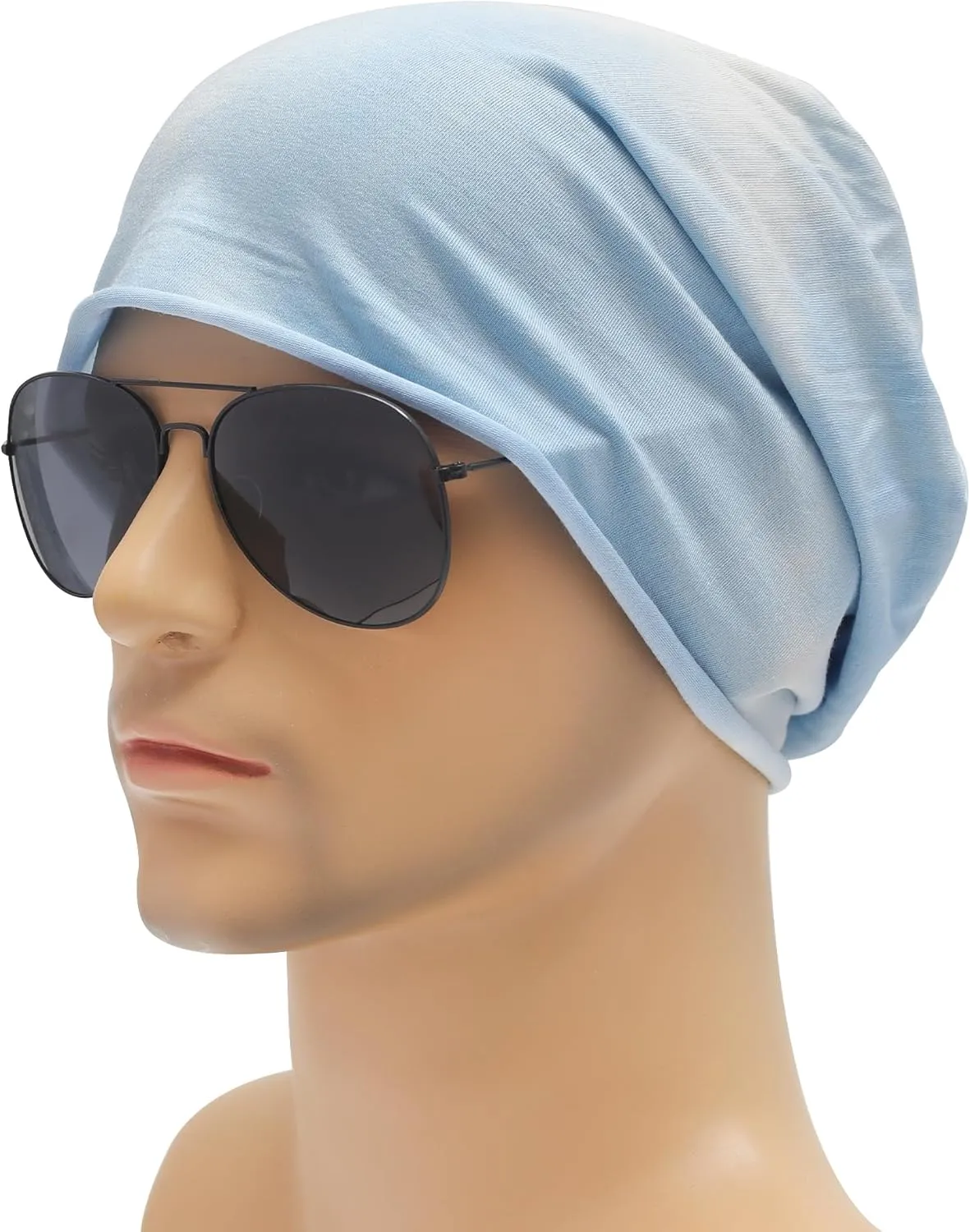 ZLYC Cotton Thin Slouchy Beanie Hat for Men Women Fashion Soft Stretch Knit Skull Cap
